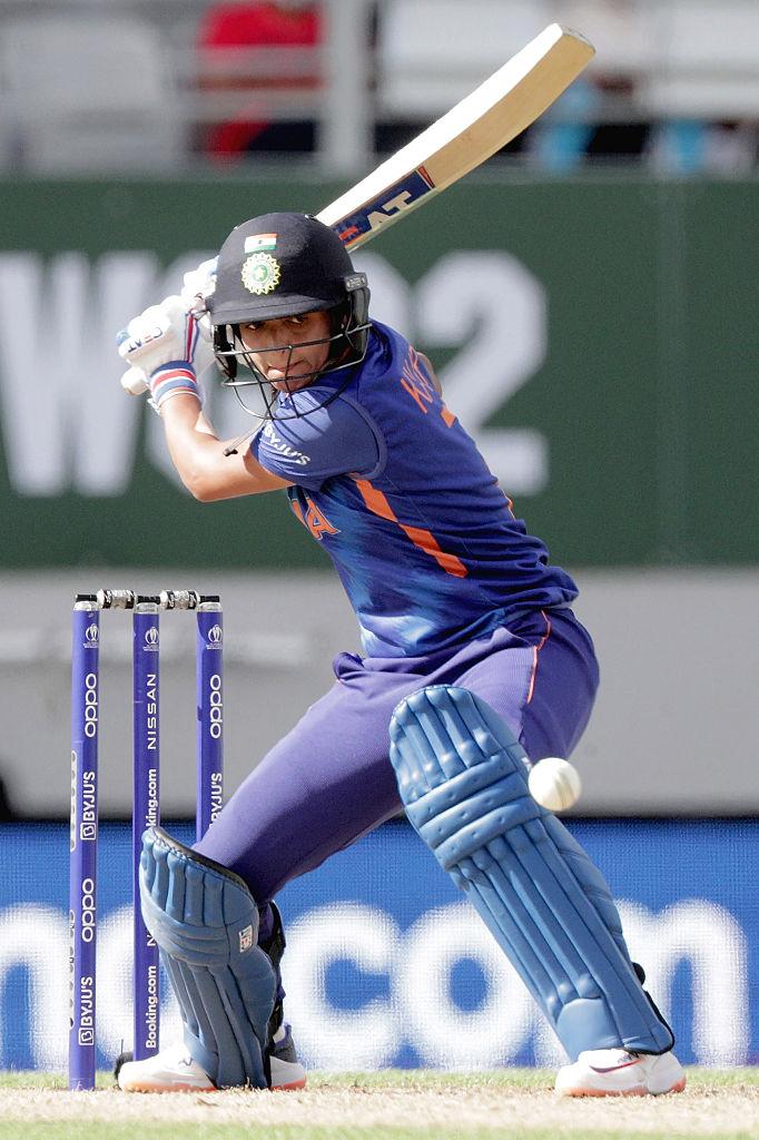 Harmanpreet Kaur in India's latest women's cricket jersey during an international match ahead of the ICC Women's T20 World Cup 2026.
