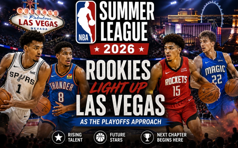 NBA Summer League 2026 in Las Vegas featuring top rookies lighting up the court as teams prepare for the upcoming NBA playoffs in an action packed summer showcase event.