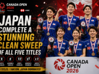 Japan complete a stunning clean sweep of all five titles at the Canada Open Badminton 2026 in a historic and dominant performance across all categories of the tournament.