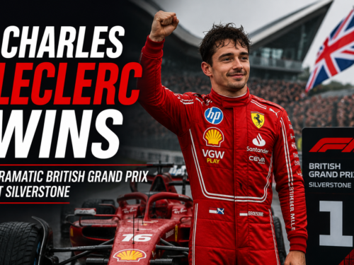 Charles Leclerc wins the 2026 British Grand Prix at Silverstone in a dramatic Formula 1 race to claim victory for Ferrari at the home of British motorsport.