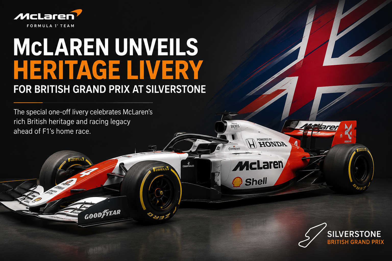 McLaren Unveils Heritage Livery for British Grand Prix at Silverstone