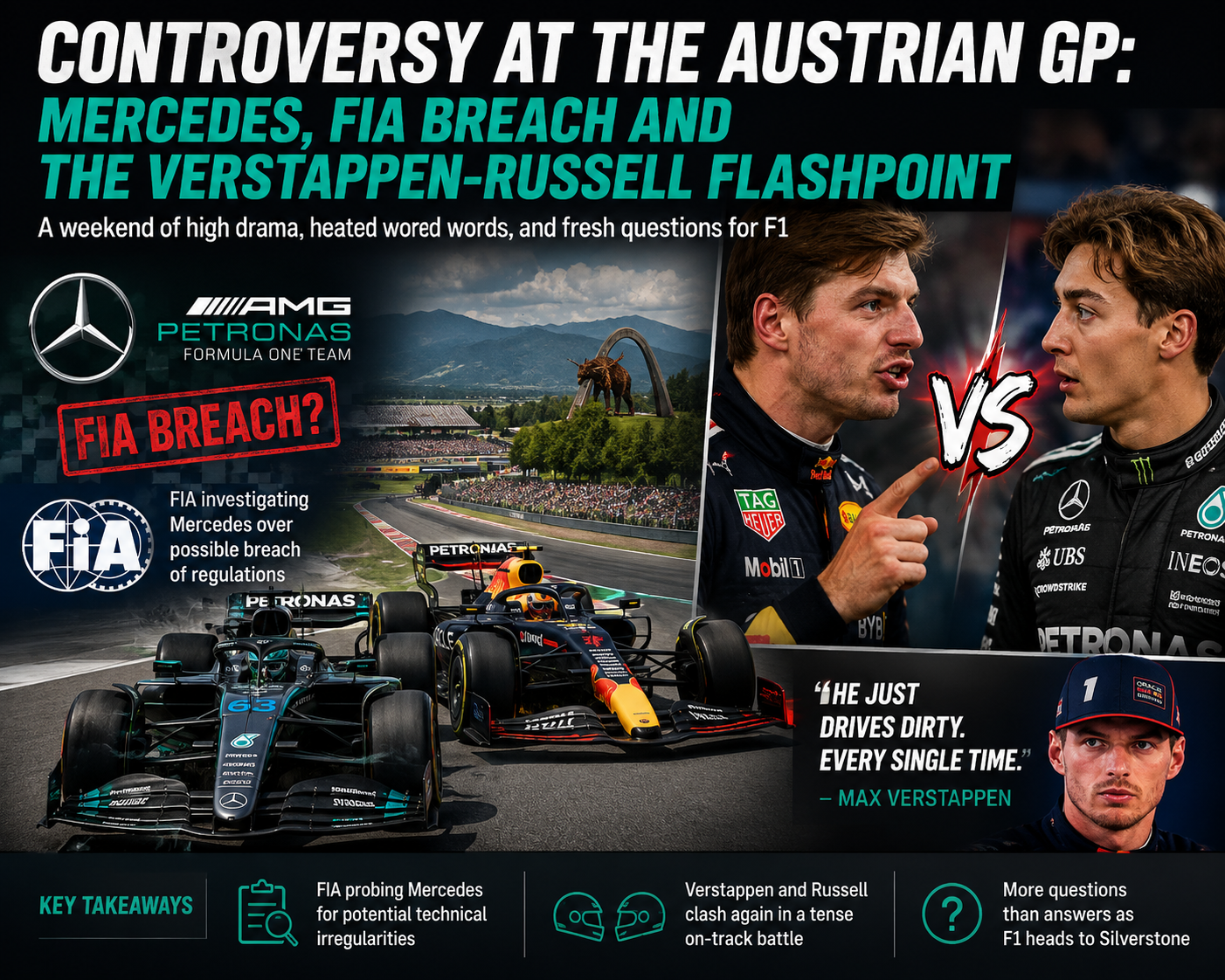 Mercedes' FIA Breach and the Verstappen-Russell Flashpoint