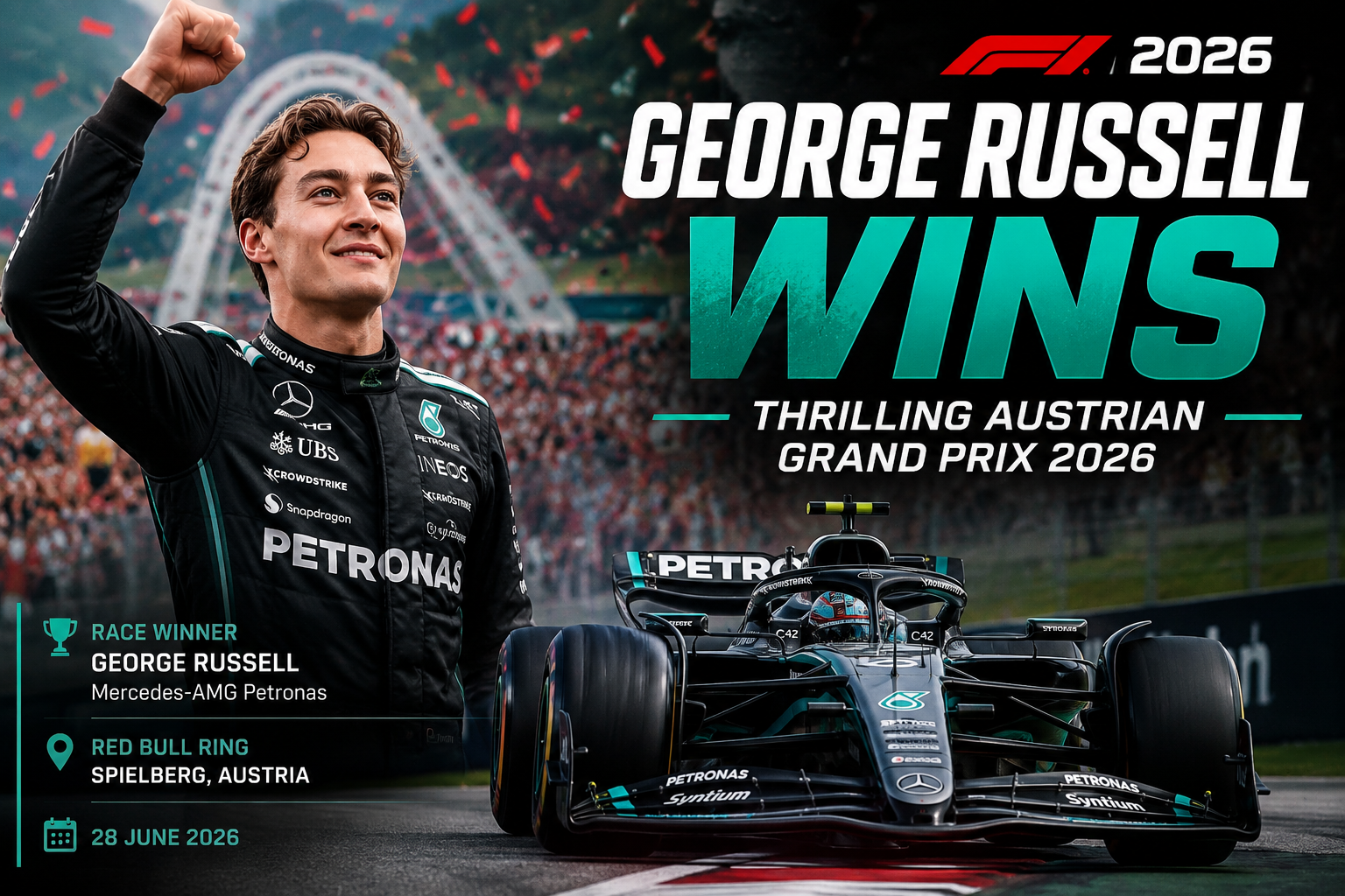 George Russell Wins Thrilling Austrian Grand Prix 2026
