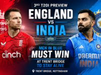 England vs India 3rd T20I preview match graphic at Trent Bridge Nottingham with India needing a must win result to stay alive in the T20I series 2026.