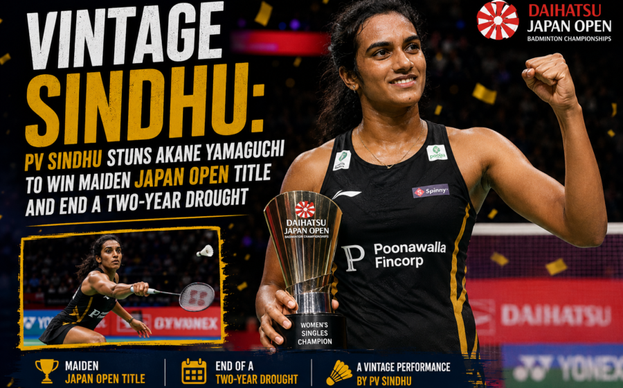 PV Sindhu stuns Akane Yamaguchi to win her maiden Japan Open Badminton 2026 title ending a two year trophy drought in a vintage and stunning performance at the prestigious BWF Super 750 tournament in Japan.