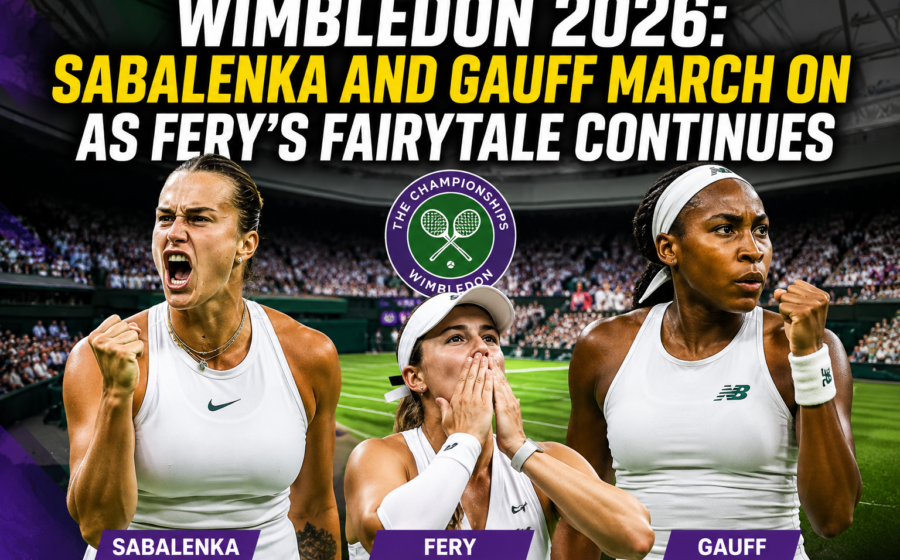 Aryna Sabalenka and Coco Gauff advance at Wimbledon 2026 while unseeded Fery continues her fairytale run at the All England Club SW19 in the latest Wimbledon 2026 results.