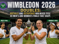 Marcel Arevalo and Jelena Ostapenko win the Wimbledon 2026 mixed doubles title while the men's and women's singles finals lineups take shape at the All England Club SW19.