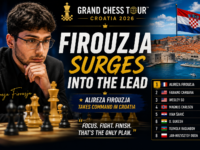 Alireza Firouzja surges into the lead at Grand Chess Tour Croatia 2026 in the latest standings update from the prestigious elite chess tournament in Croatia.
