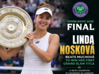 Linda Noskova beats Karolina Muchova in the Wimbledon 2026 women's singles final at the All England Club SW19 to win her first Grand Slam title in an all-Czech final.